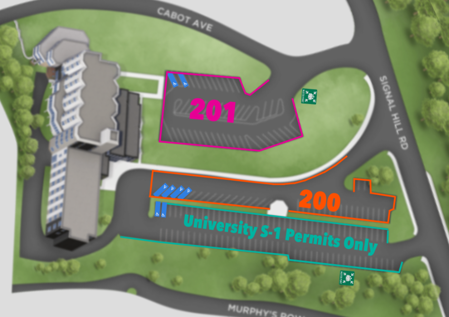 Map of Emera Innovation Exchange Parking lots